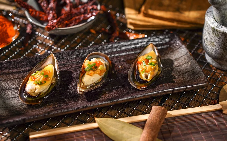 Garlic green mussels