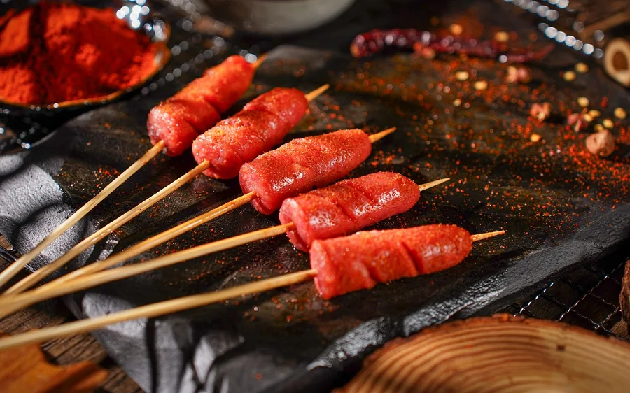 Cocktail sausage skewers